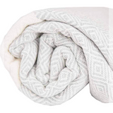 Turkish Cotton Blanket - Diamond Mist