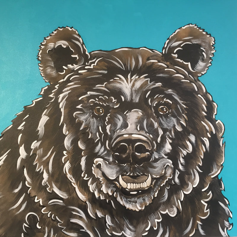 Timothy Hoey Artwork: Happy Blue Bear