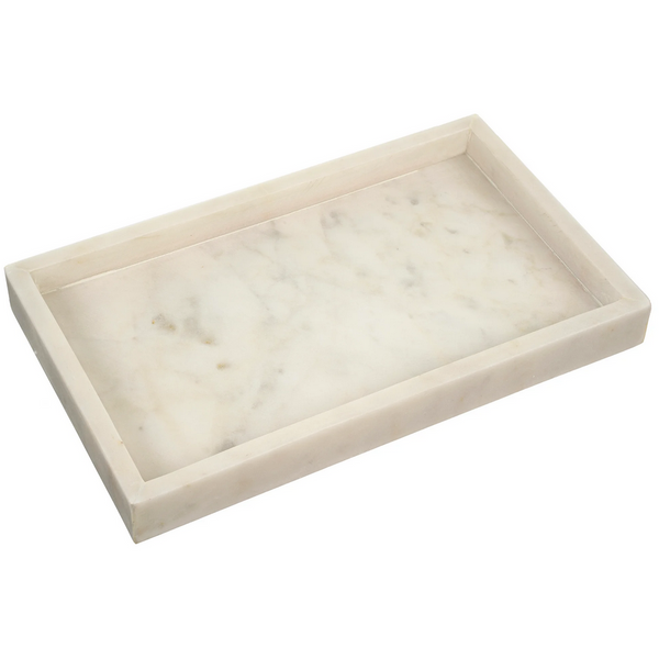 Rectangle Marble Tray - Cream - Large