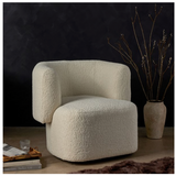 Tybalt Swivel Chair - Sheepskin Natural