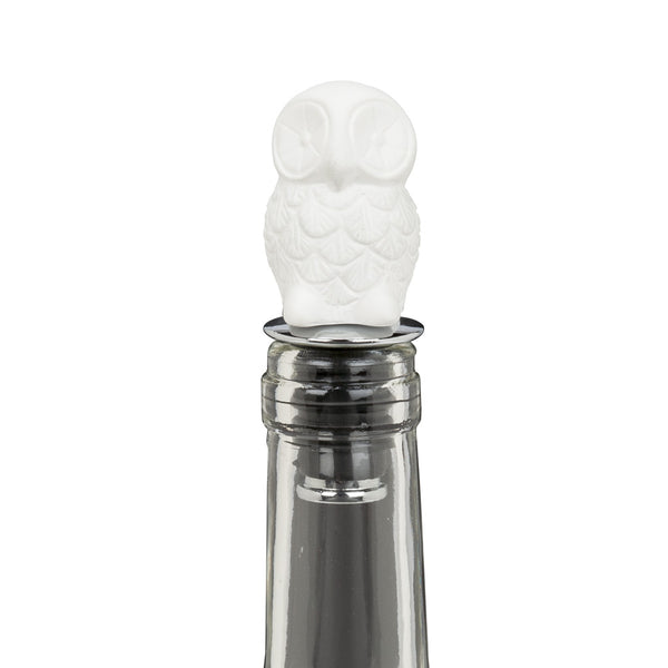 Owl Bottle Stopper White