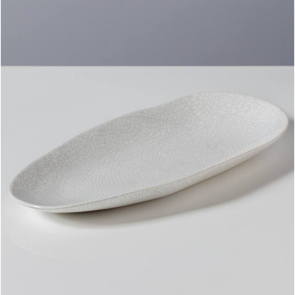 Basalt Crackle Glaze Oval Platter - Large