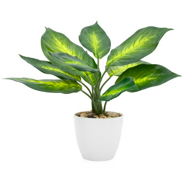 Villa 4.5d" Faux Potted 11" Plant - Dieffenbachia