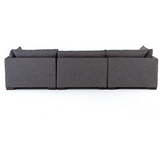 Westwood 3 Piece Sectional with Ottoman - Bennett Charcoal