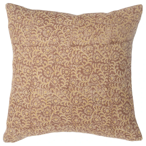 Joaquin Saffron Mustard Block Print Cushion