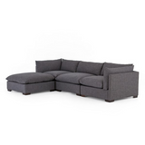 Westwood 3 Piece Sectional with Ottoman - Bennett Charcoal